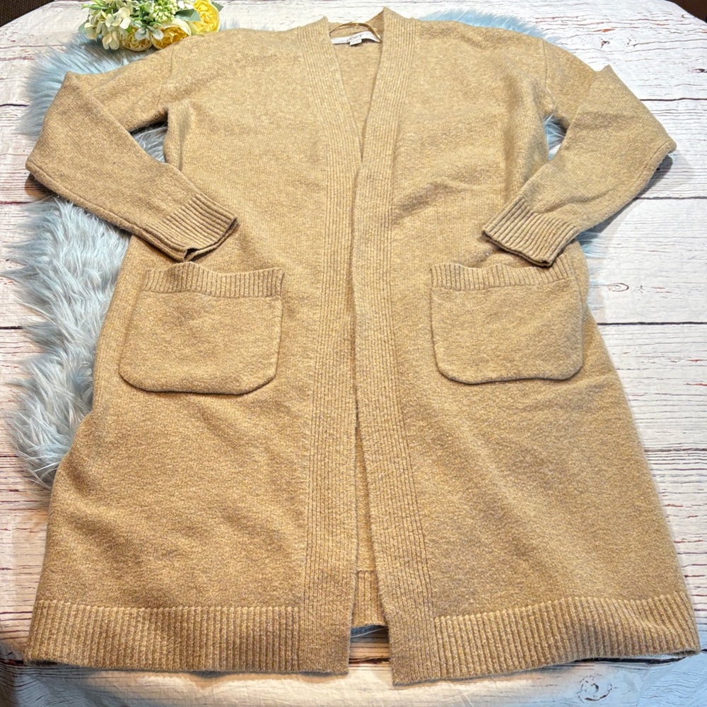 LOFT Wool Blend Long Open Front Cardigan Sweater sz XSP